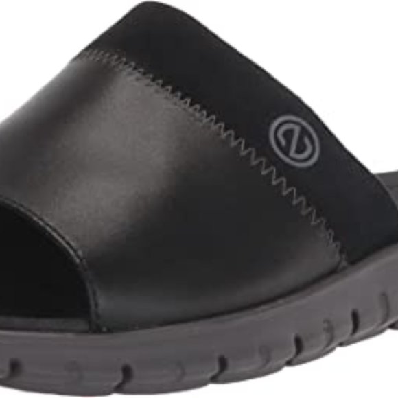 Cole Haan Zerogrand Sandal LX Men's Black Leather LTE Slide Sandal, C35170 NEW - Picture 2 of 8